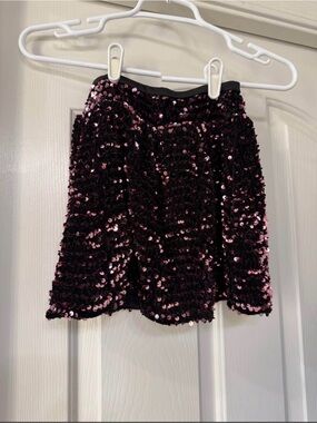 Peek Sequin Mini Skirt - Pink/Black